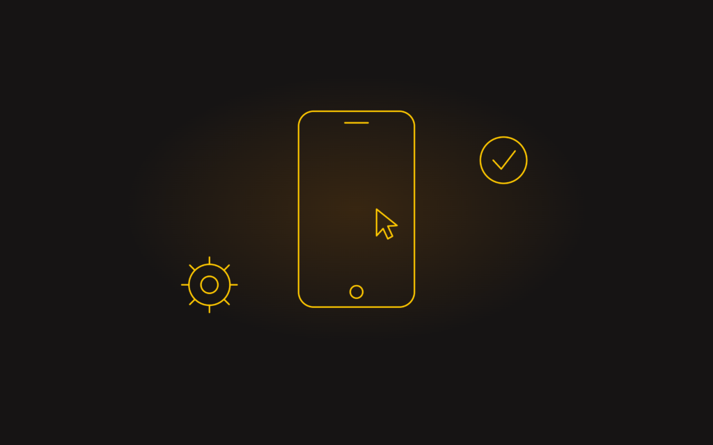 Website user experience line art