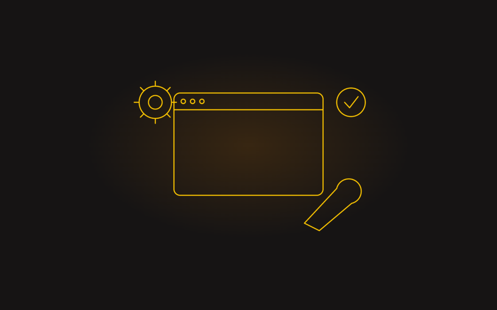 Professional web design tools line art