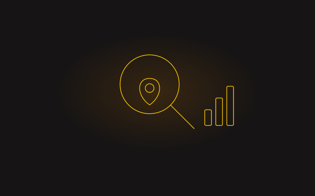 Local SEO search and ranking line art