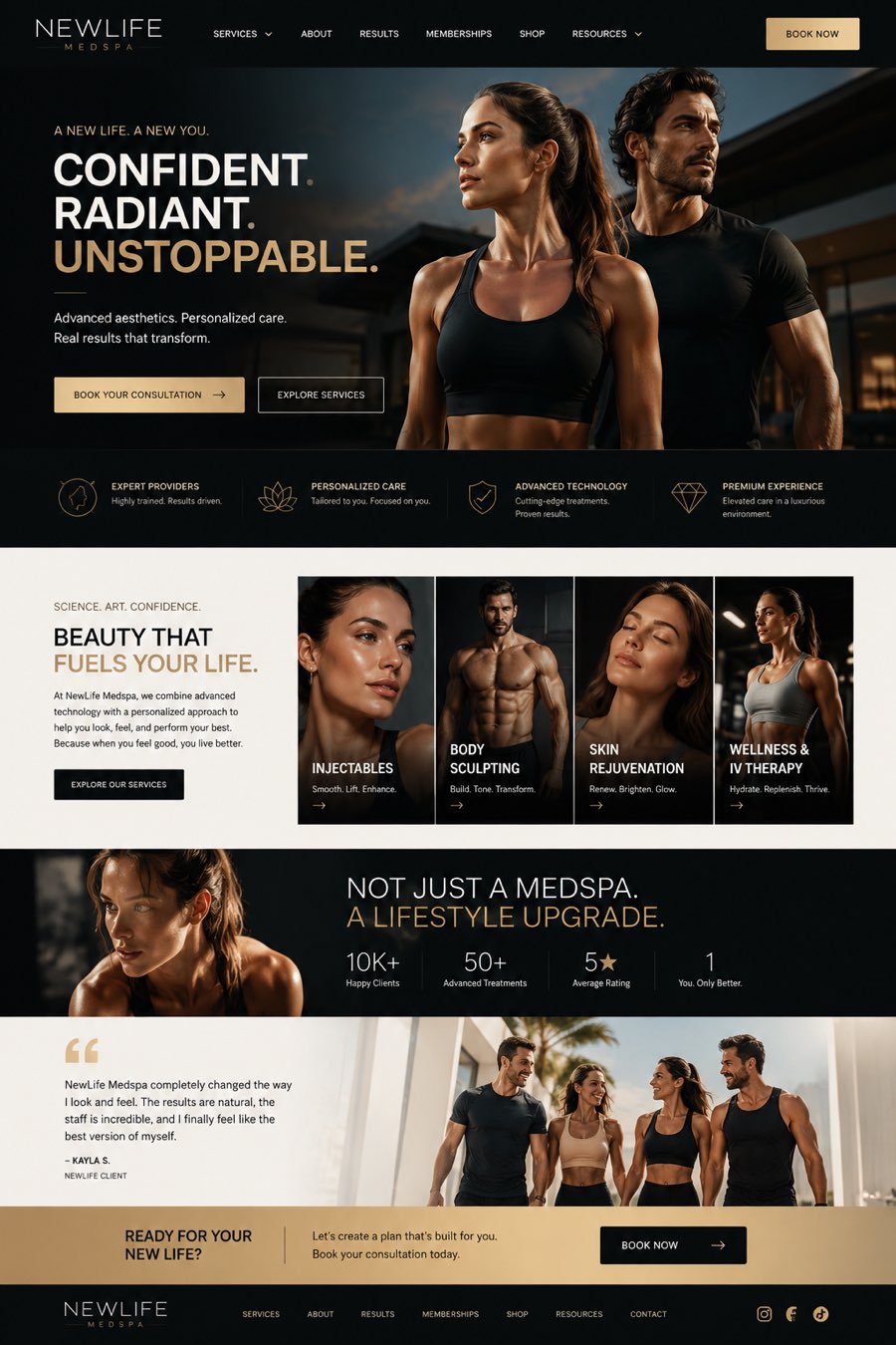 NewLife Medspa homepage design