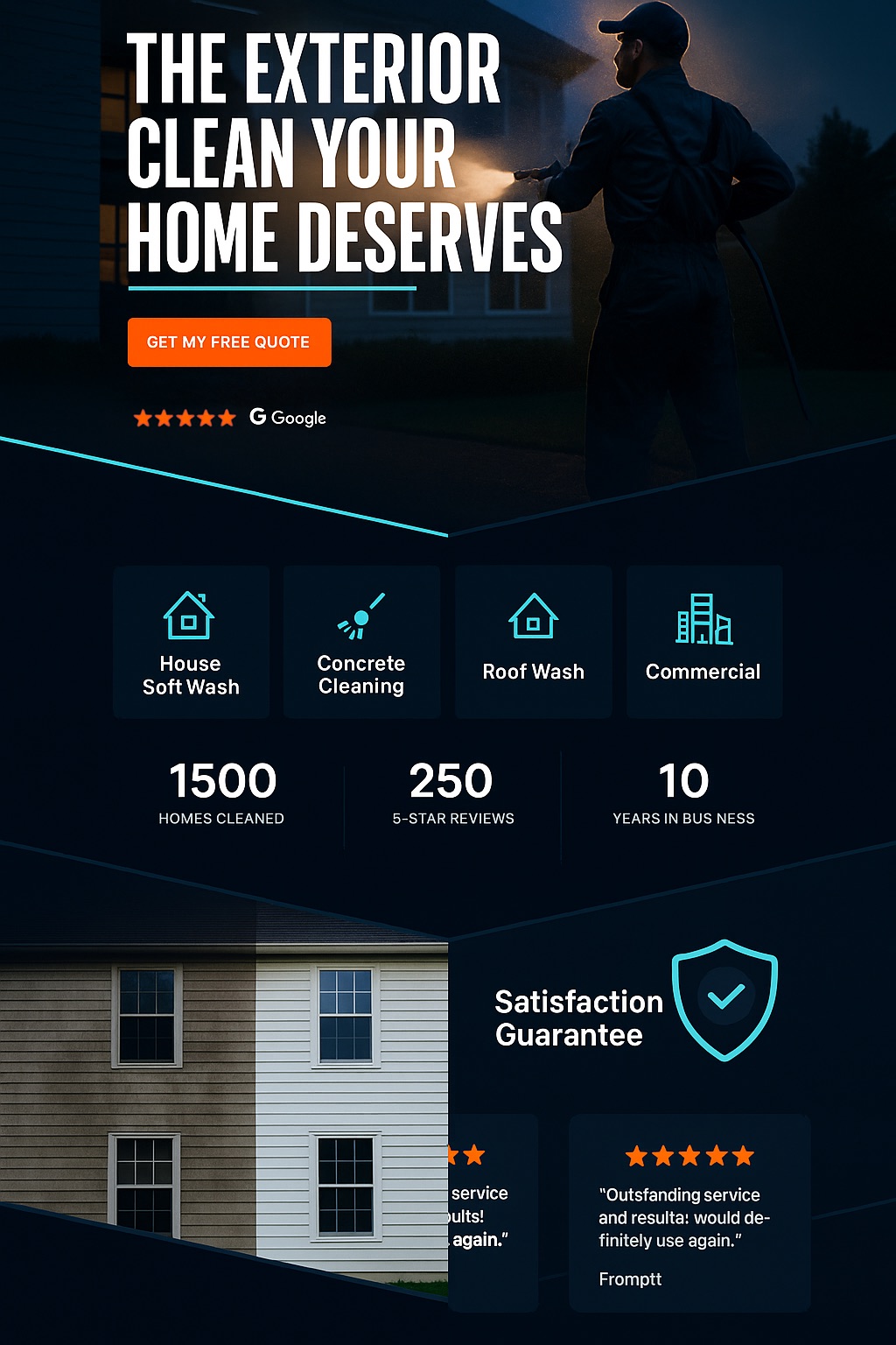 IronJet Power Washing homepage design
