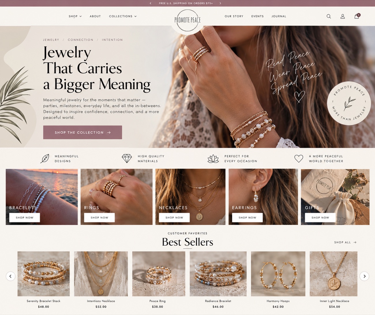 Promote Peace store design concept